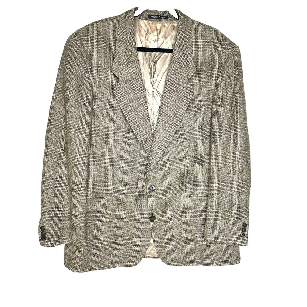 BACHRACH 100% WOOL SPORTS COAT BLAZER MADE IN CANADA SIZE 46R